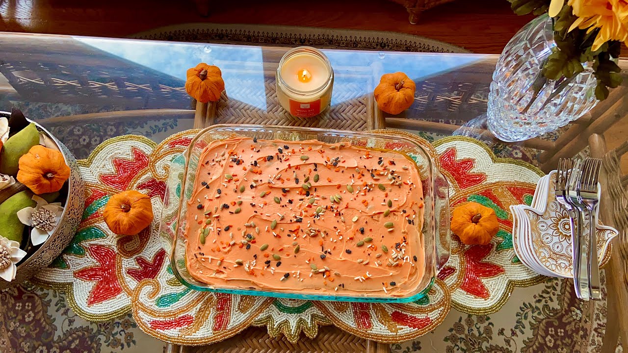 كيكة الكرعة او اليقطين بدون غلوتين🎃      Gluten-Free Pumpkin Cake