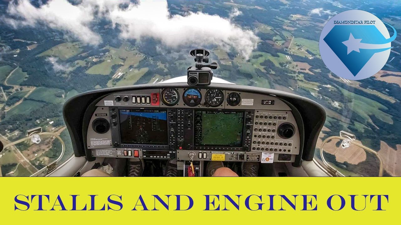 Stall recovery and engine failure in flight training-Diamond DA40