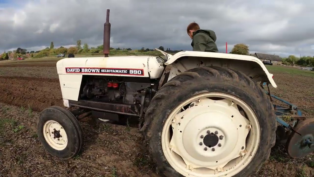 1970 David Brown 990 Implematic 3.0 Litre 4-Cyl Diesel Tractor (53HP) Royal Forest Plough Match 2025
