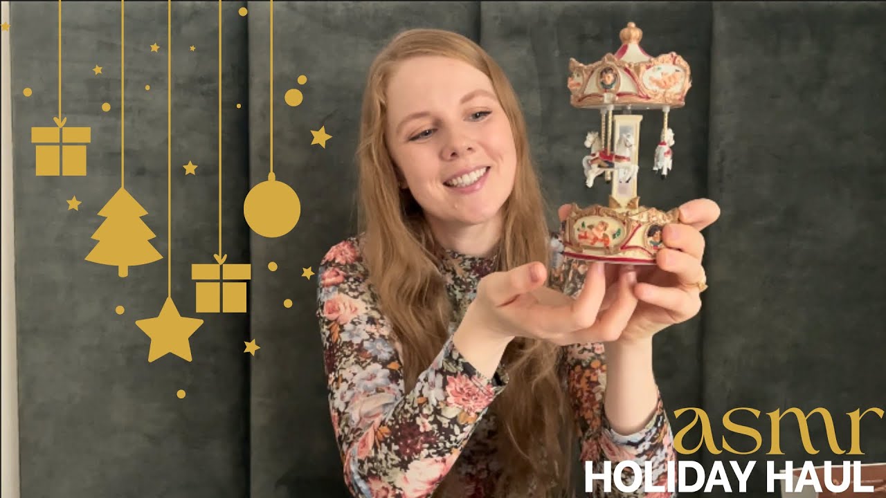 ASMR Праздничные путешествия (Рождественские ярмарки, Primark, Звуки распаковки)