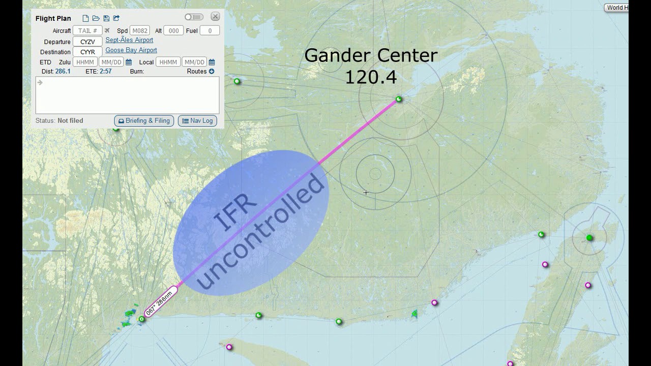 IFR in uncontrolled Airspace Canada explaned by an ATC controller