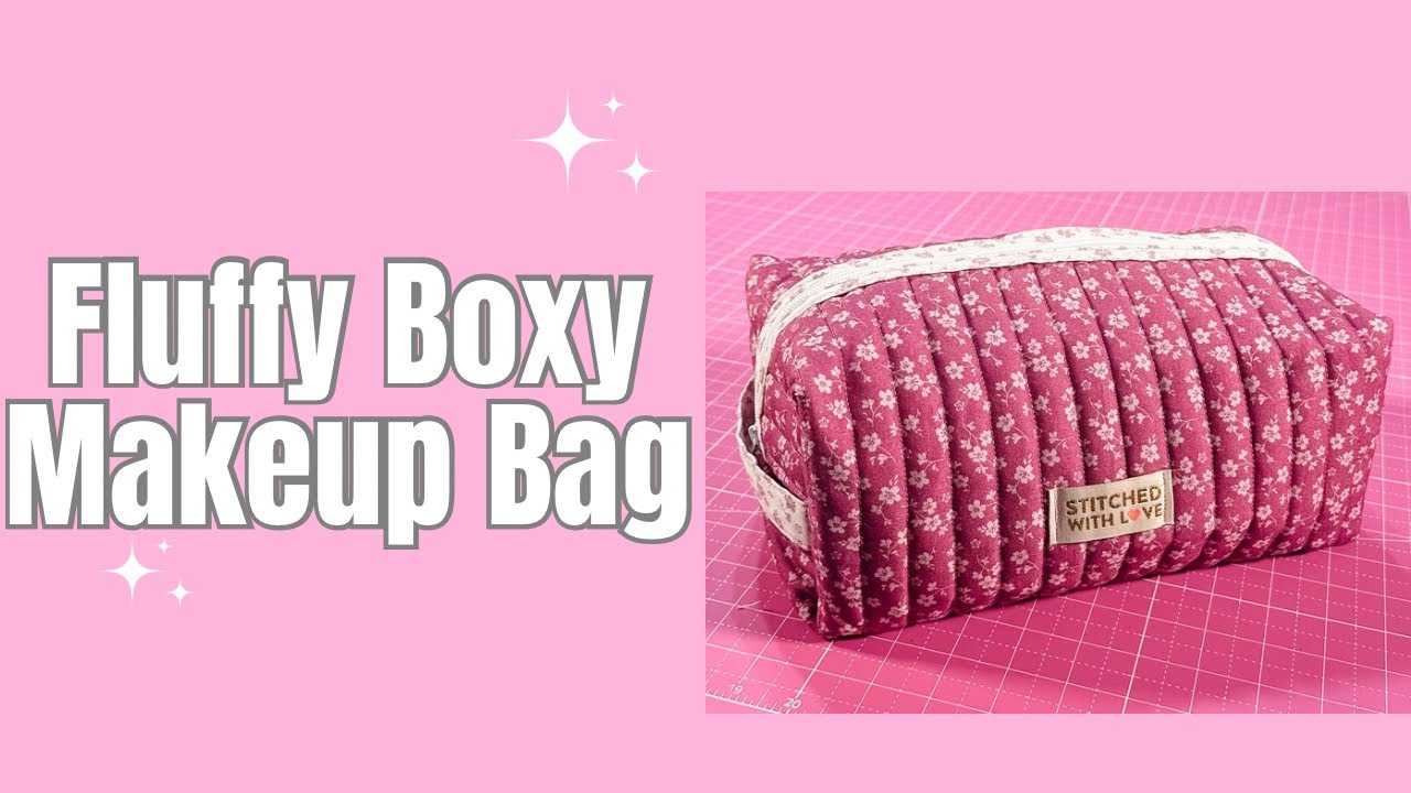 Sew a fluffy boxy bag with me!  Step by step full tutorial!
