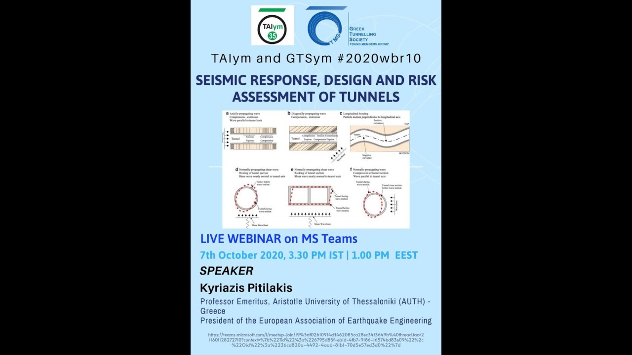 SEISMIC RESPONSE, DESIGN & RISK ASSESSMENT OF TUNNELS