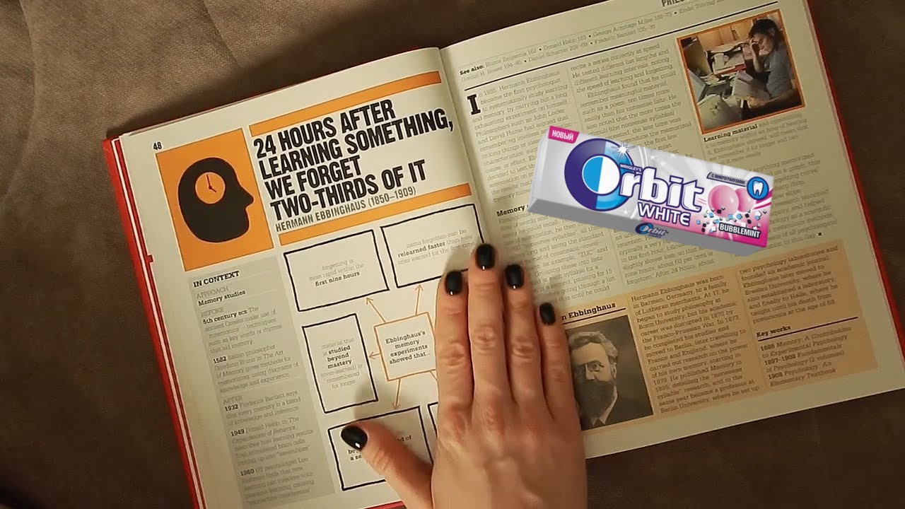 ASMR CHEWING GUM. WHISPERED BOOK READING. PAGE TURNING.