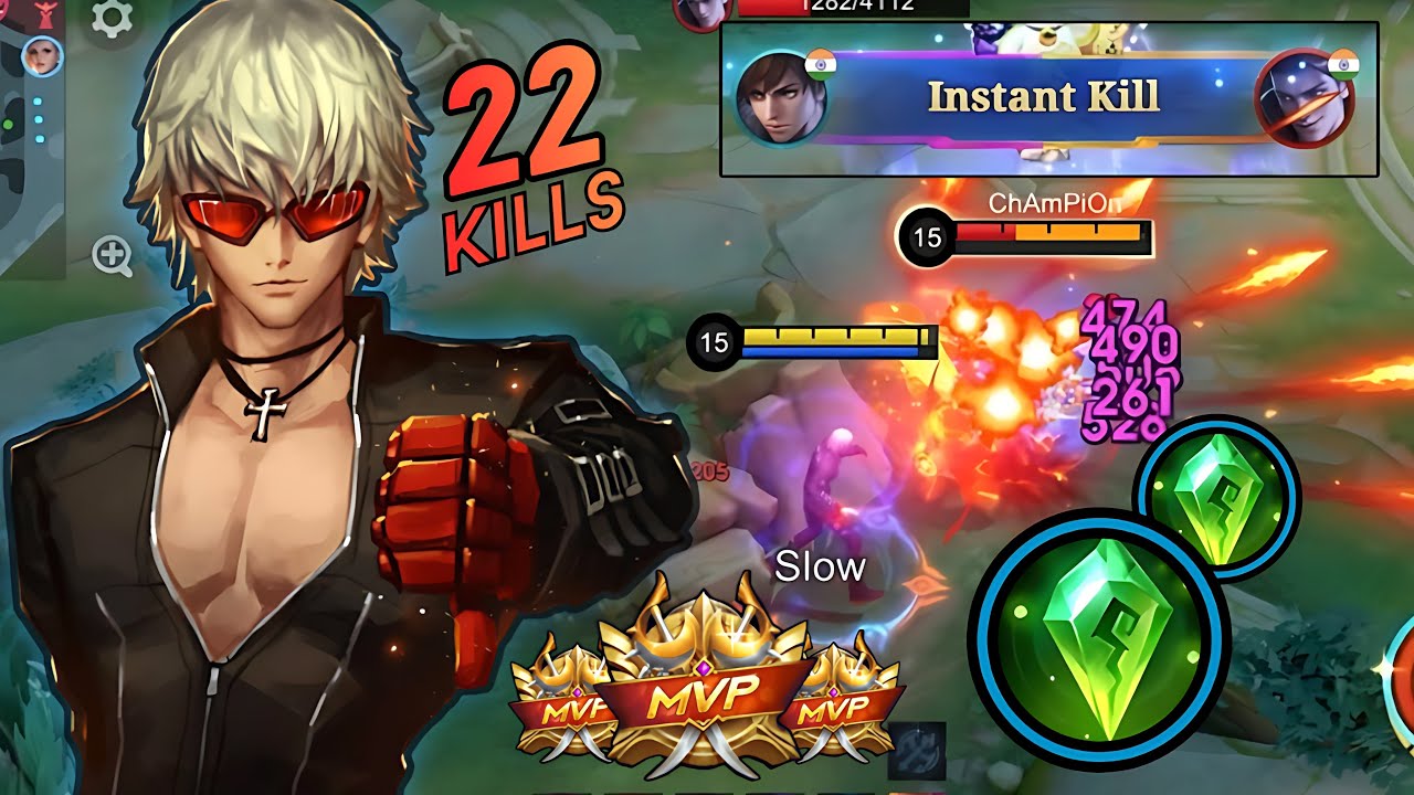 First Time Gusion Gameplay - KOF Skin Gusion - Build Top 1 Global Gusion - 1 Hit Gusion Build ~ MLBB