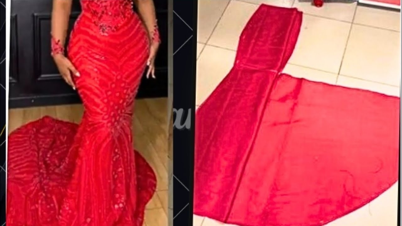 How to make a mermaid skirt with cut together train