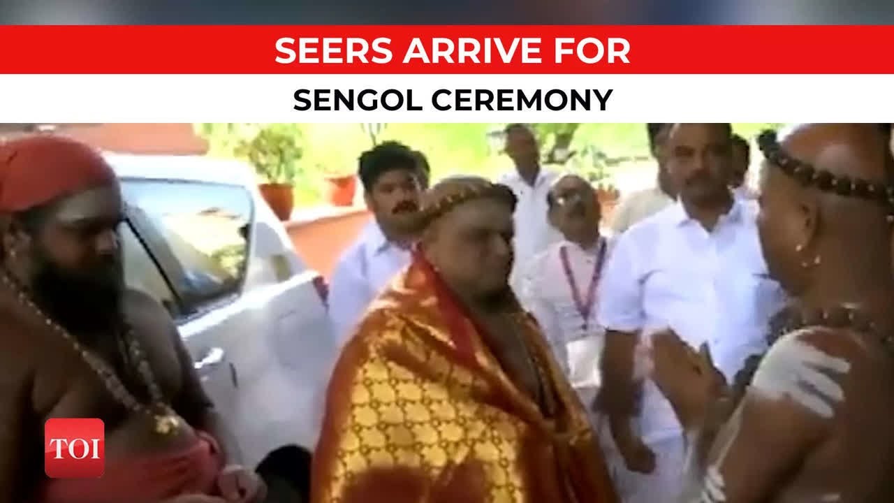 New Parliament building inauguration: Seers of Thiruvavaduthurai Adheenam arrive in Delhi