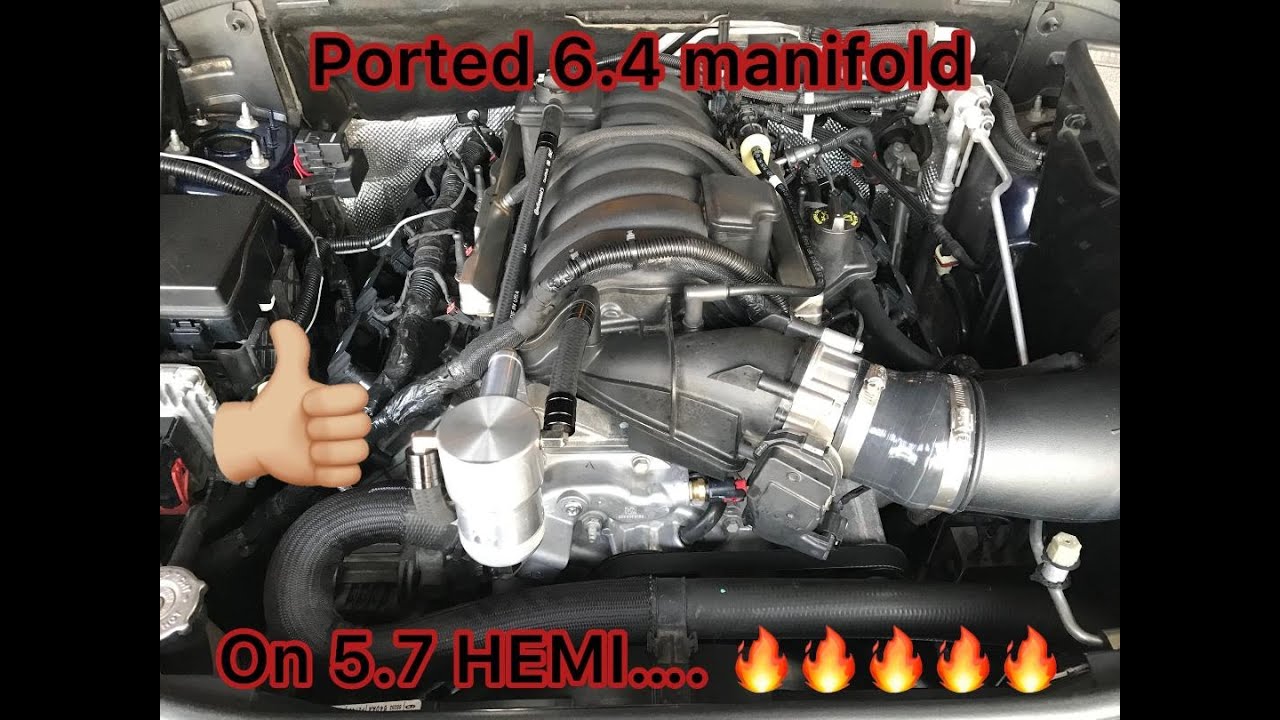 Ported 6.4L Intake Manifold installed on Durango R/T 5.7L