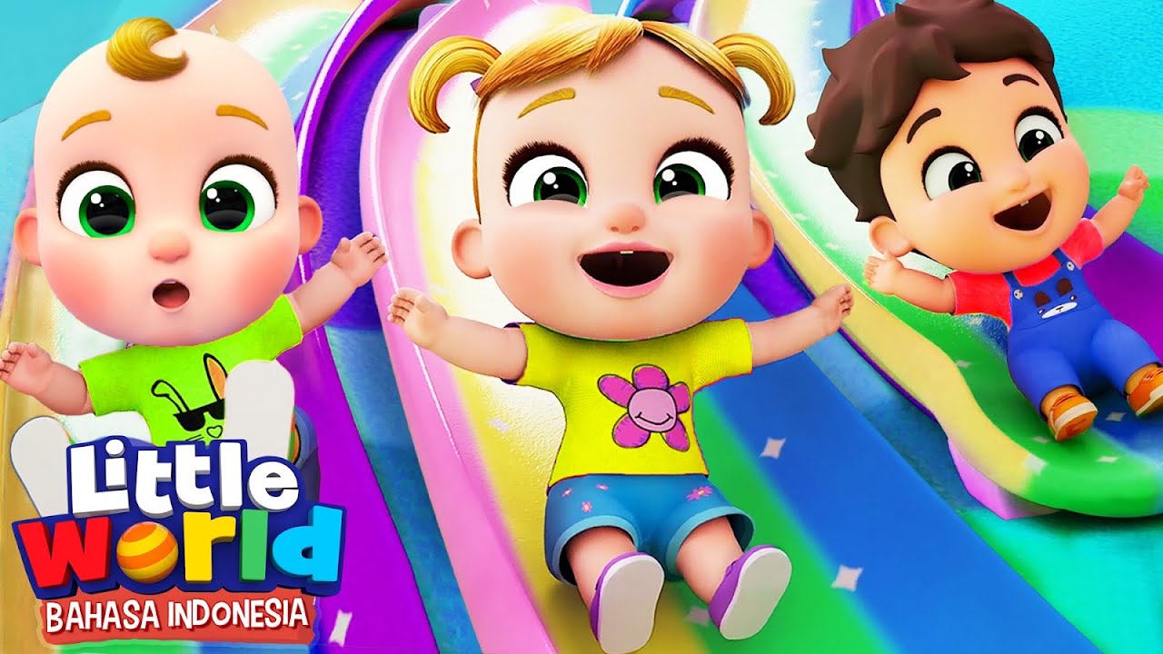 Ada Sepuluh Bayi Bermain Perosotan | Kartun Anak | Little World Bahasa Indonesia
