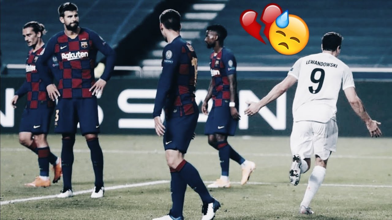 مونتاج حزين 💔😓 خسارة برشلونة أمام بايرن ميونيخ بنتيجة 8 - 2 🥺 ماهذا يابرشلونة 😔💔