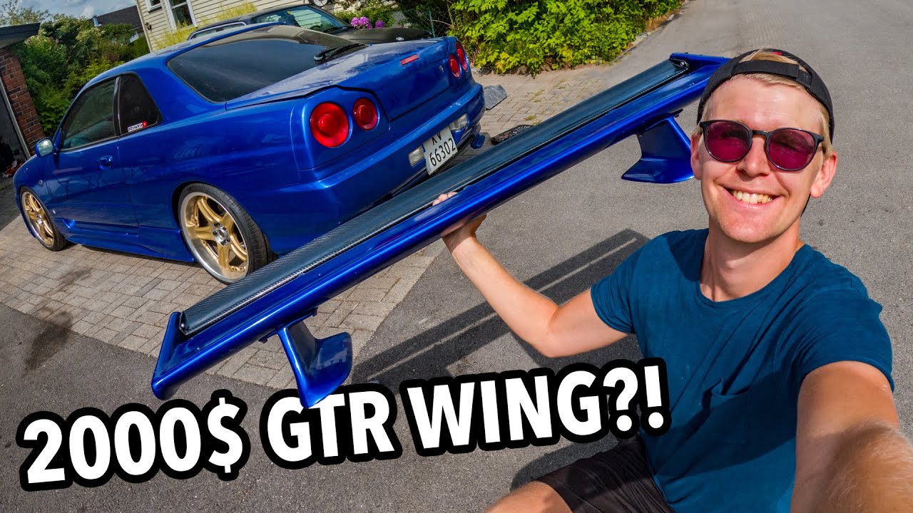Finally Installing a GTR Wing on the R34 Skyline!