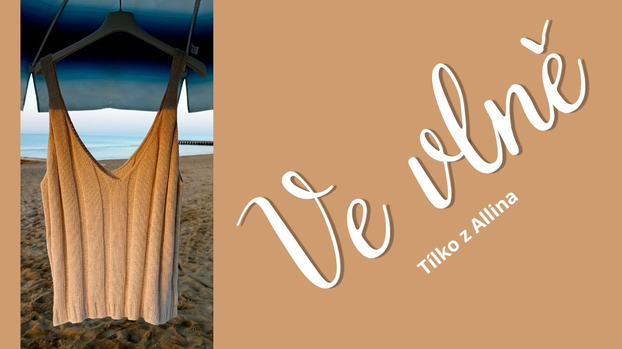 T&iacute;lko z Allina (50% len, 50% bavlna). Spotřeba 5 klubek. Odst&iacute;n 04 - Beige.