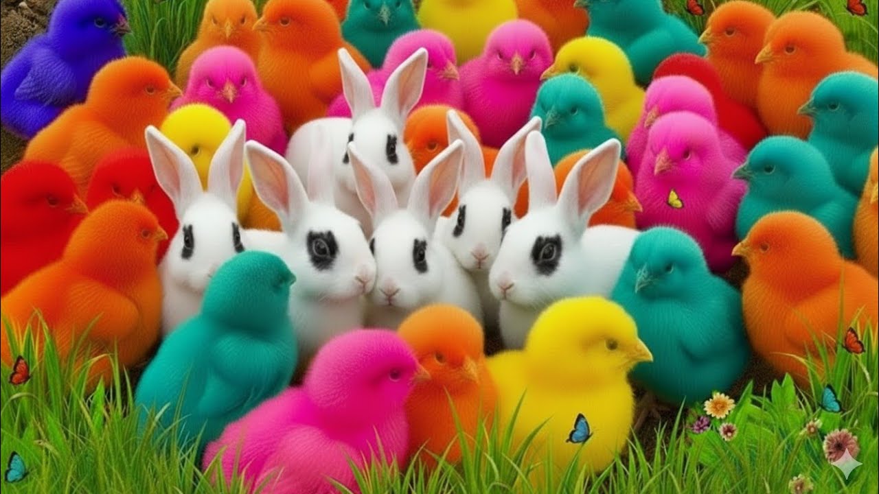 Tangkap Ayam Lucu, ayam warna warni, ayam rainbow, kelinci lucu, bebek lucu, ikan koi, Hewan Lucu