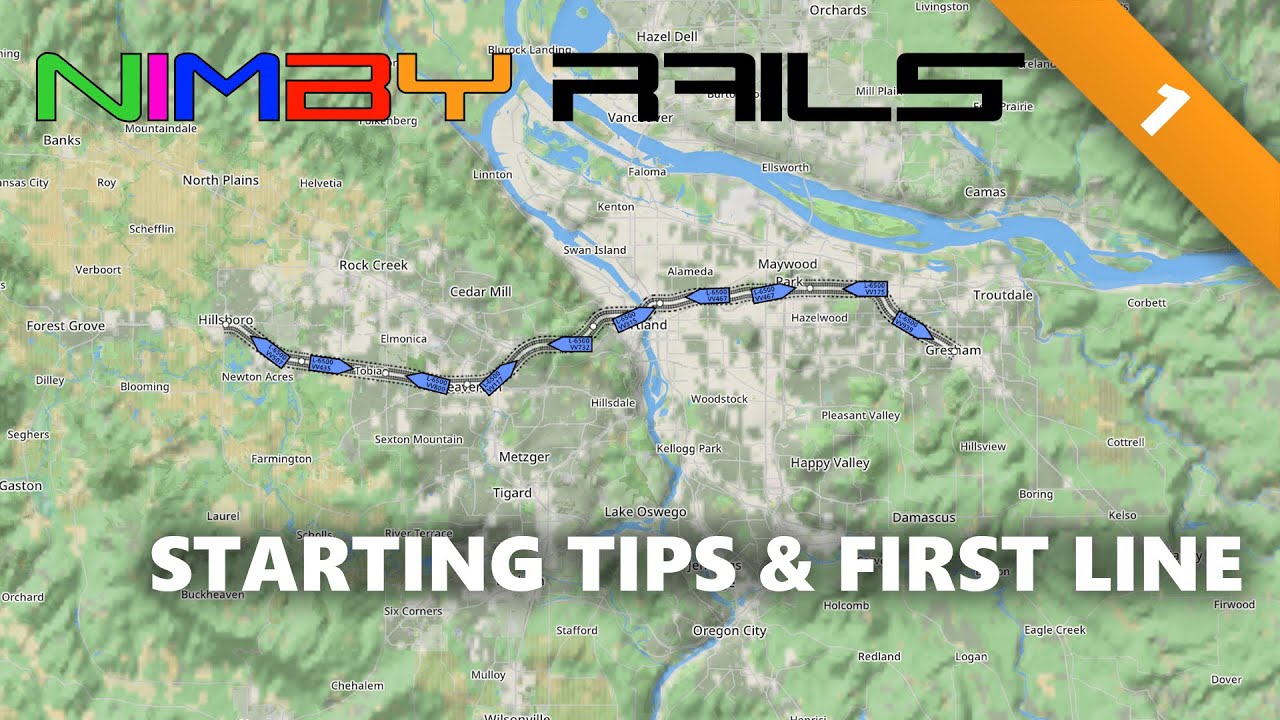 NIMBY Rails | #1 | Starting Tips & First Line | Tutorial Let's Play