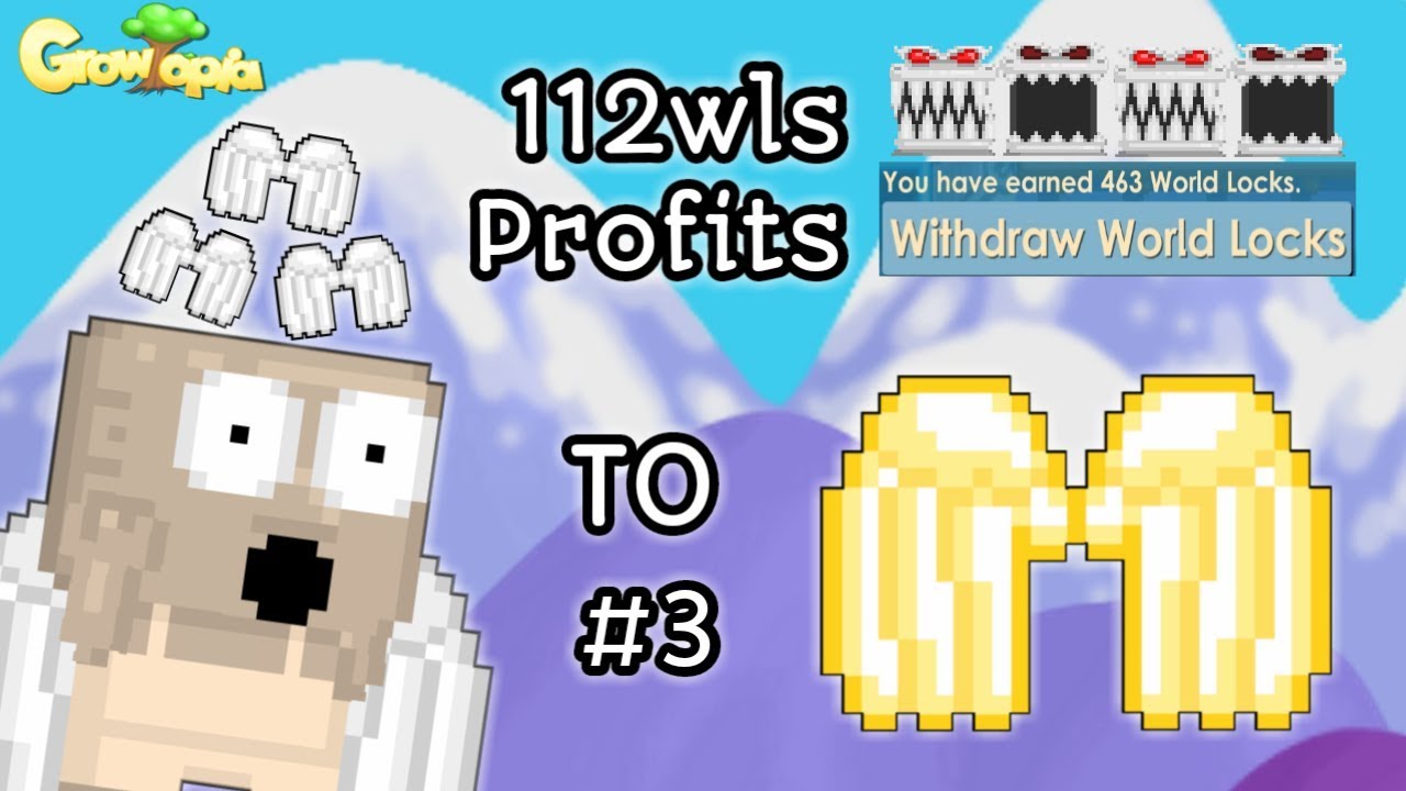 Growtopia | Road to Golden Angel #3 - 110wls+ Profits from Dragon Gate