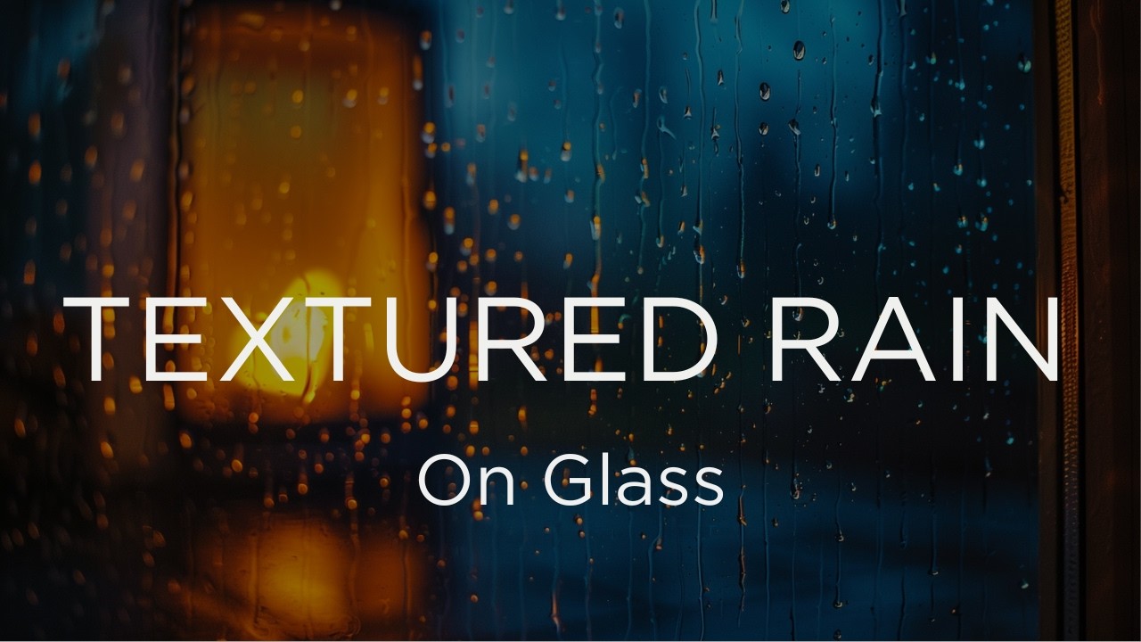 Soft Rain Sliding on Window Glass at Night (Black Screen, 10 Hours) // Long-Form Ambient Soundscape