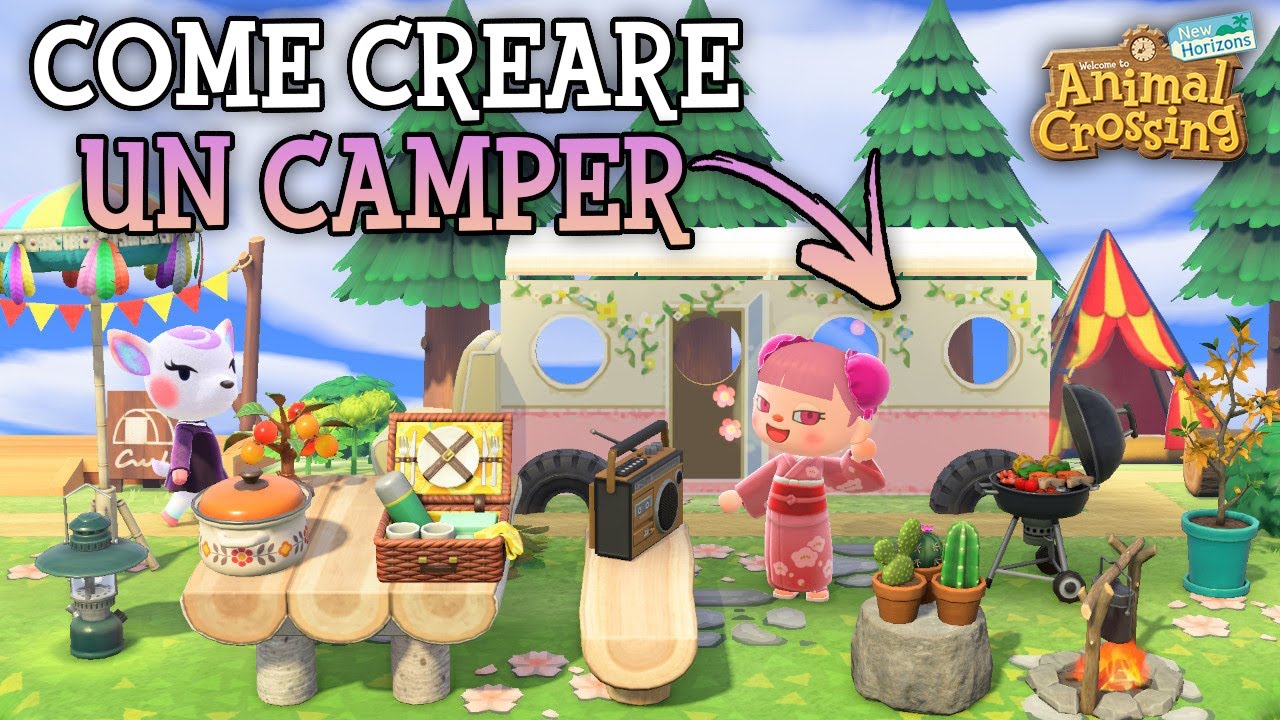 COME CREARE UN CAMPER🚚LA MIA NUOVA AREA PER CAMPEGGIO 🌳ANIMAL CROSSING NEW HORIZONS