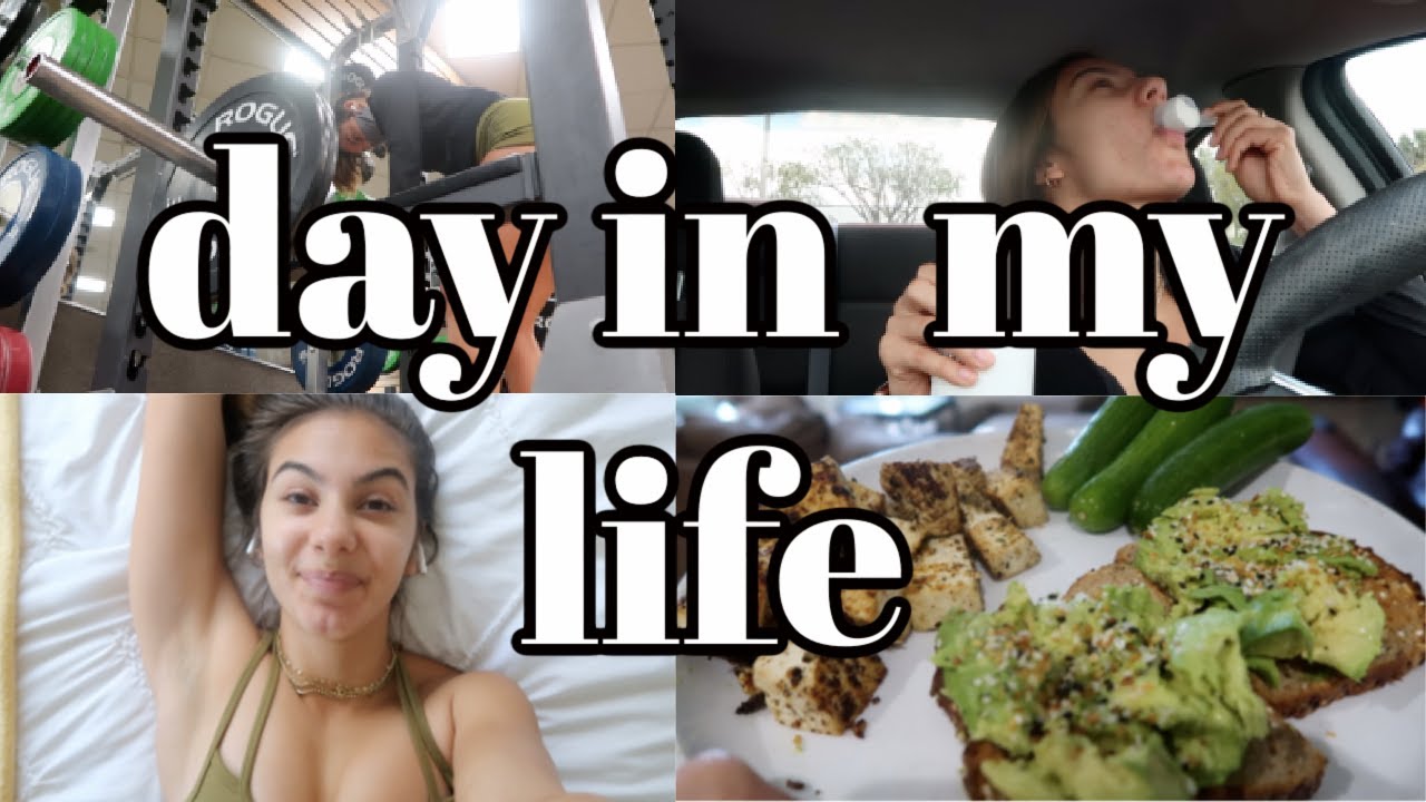 Full Day of Eating, Back Workout, School, and more! | vlog