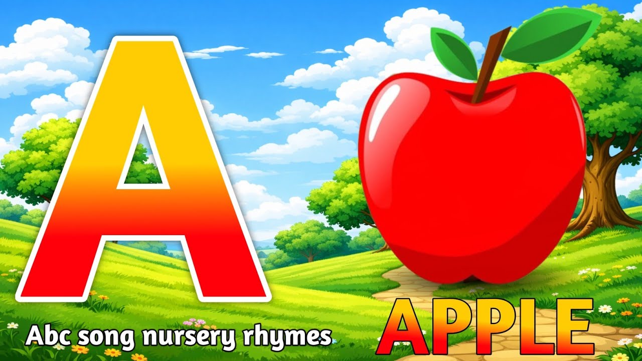 Phonics song with TWO Words - A For Apple - ABC Alphabet Songs with sound for children