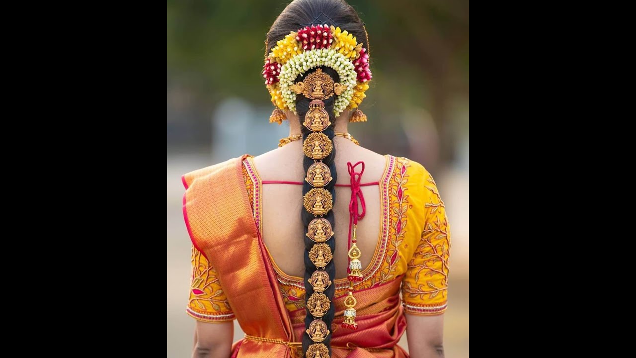 வளைகாப்பு ஹேர்ஸ்டைல்..south indian hairstyle for baby shower function |