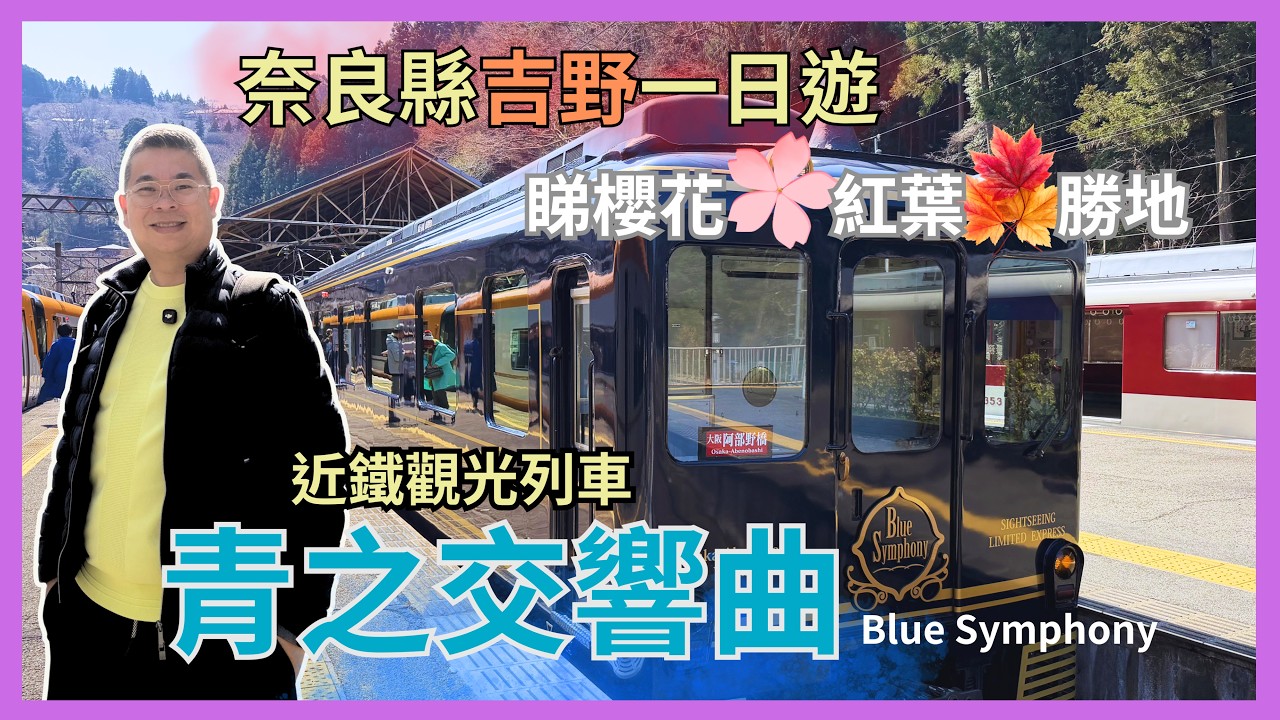 ［日本鐵道旅遊🇯🇵] 近鐵觀光列車 👉青之交響曲 The Blue Symphony 🚂 大阪去吉野 😎睇櫻花🌸紅葉好去處🔥只需730円座位費‼️購票攻略
