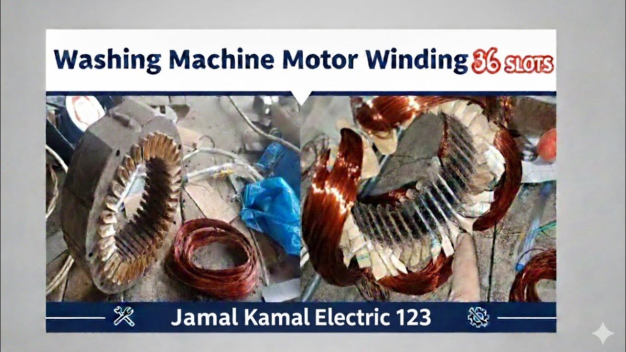   washing machine   3kovil Silver copper winding .powerful formula36 Slot Washing Motor Rewinding