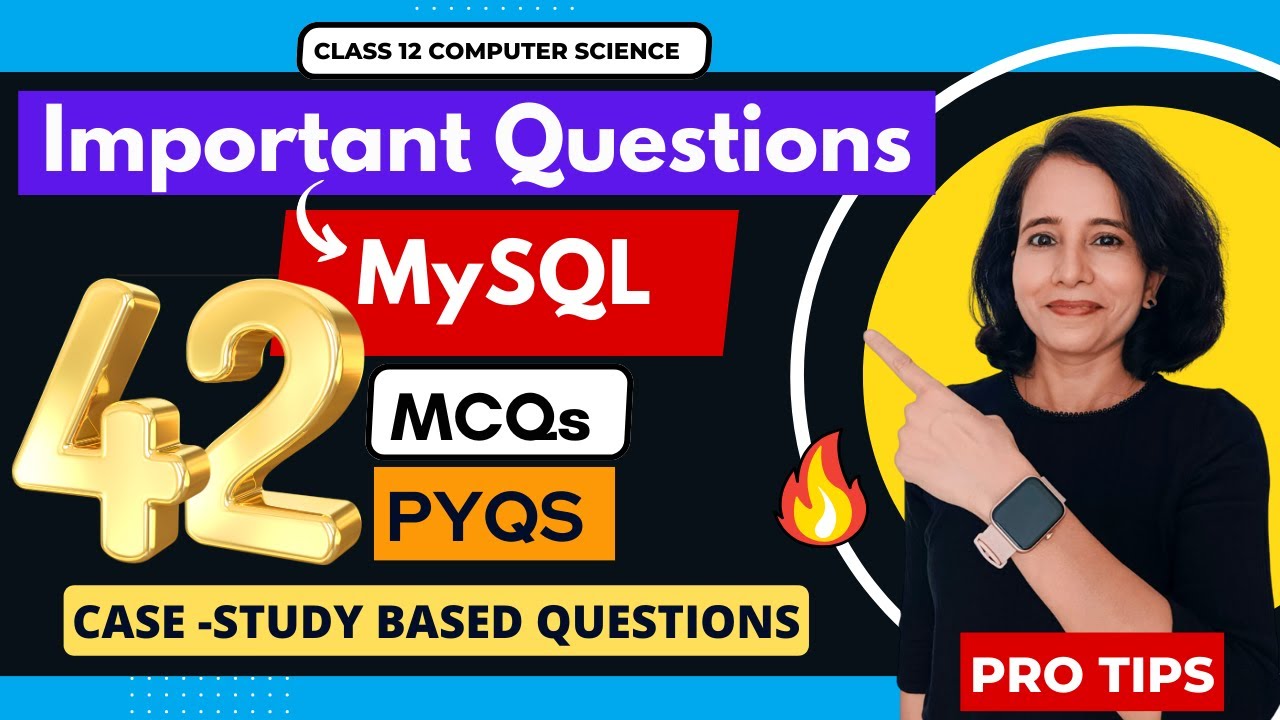 Important Questions - MySQL | Class 12 Computer Science | HINDI