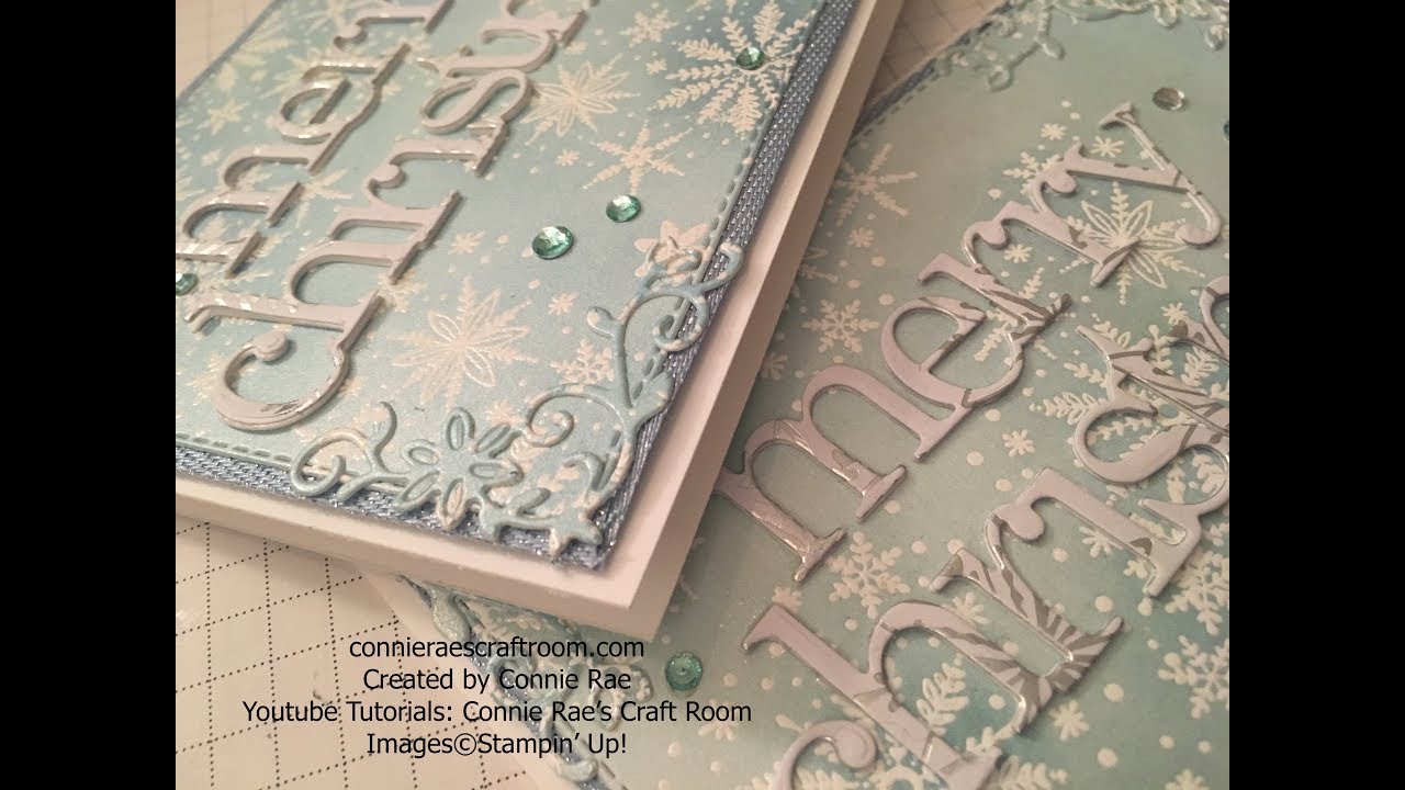 Stampin' Up! with Connie-Rae: Seaside Spray Blue Christmas Greeting Card