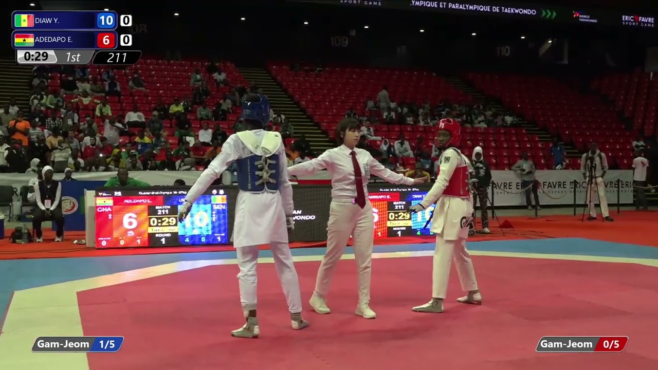 211 Quarter final W  57kg SEN DIAW Y  GHA ADEDAPO E  PGM | African Qualification Tournaments