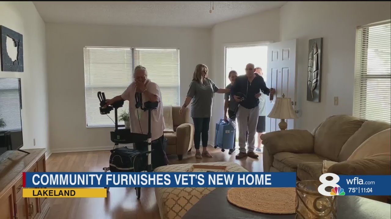 Community donates furniture to fill Lakeland veteran's new home after fire