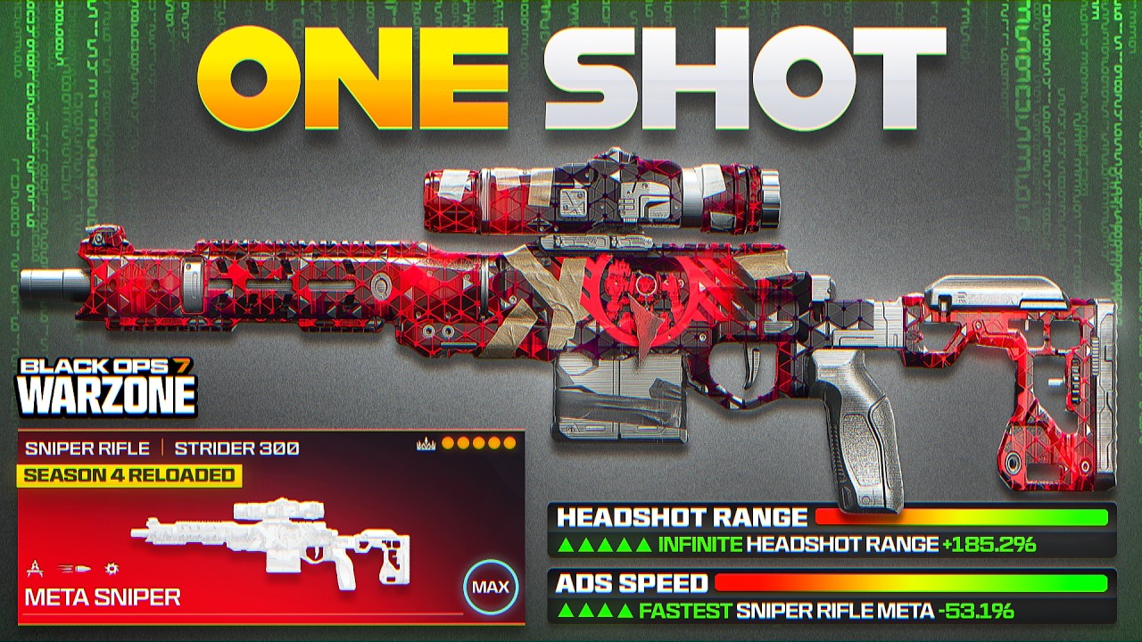 new #1 BEST ONE SHOT SNIPER META LOADOUT for Warzone BO7! (Best Strider 300 Class Setup)