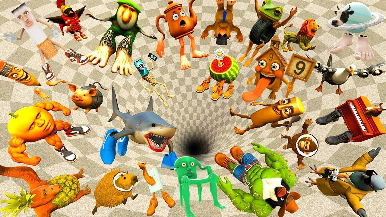 ¿Podrán TODOS los ITALIAN BRAIN ROT MEMES Escapar del agujero de la muerte? 😱