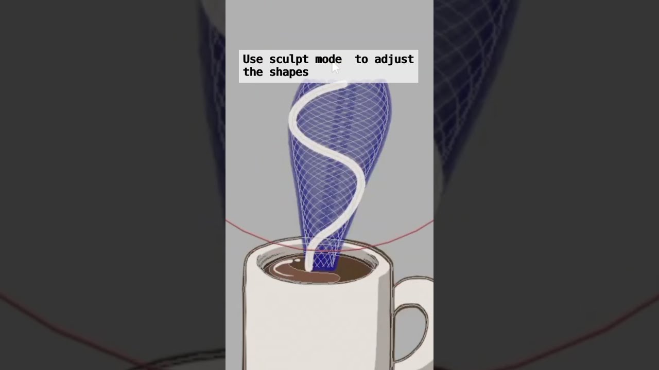Easy way to create steam animation in Blender Grease pencil!! #animation #blender #greasepencil
