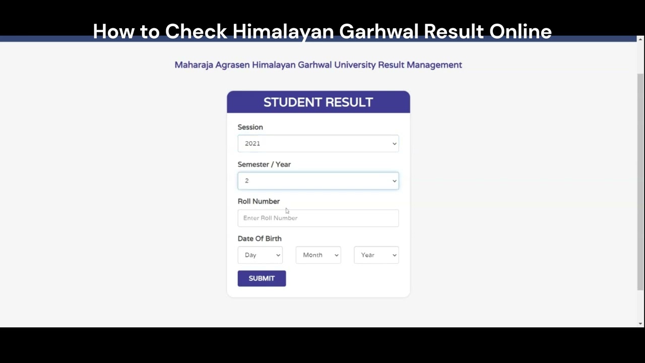 How to Check HIMALAYAN GARHWAL Result Online