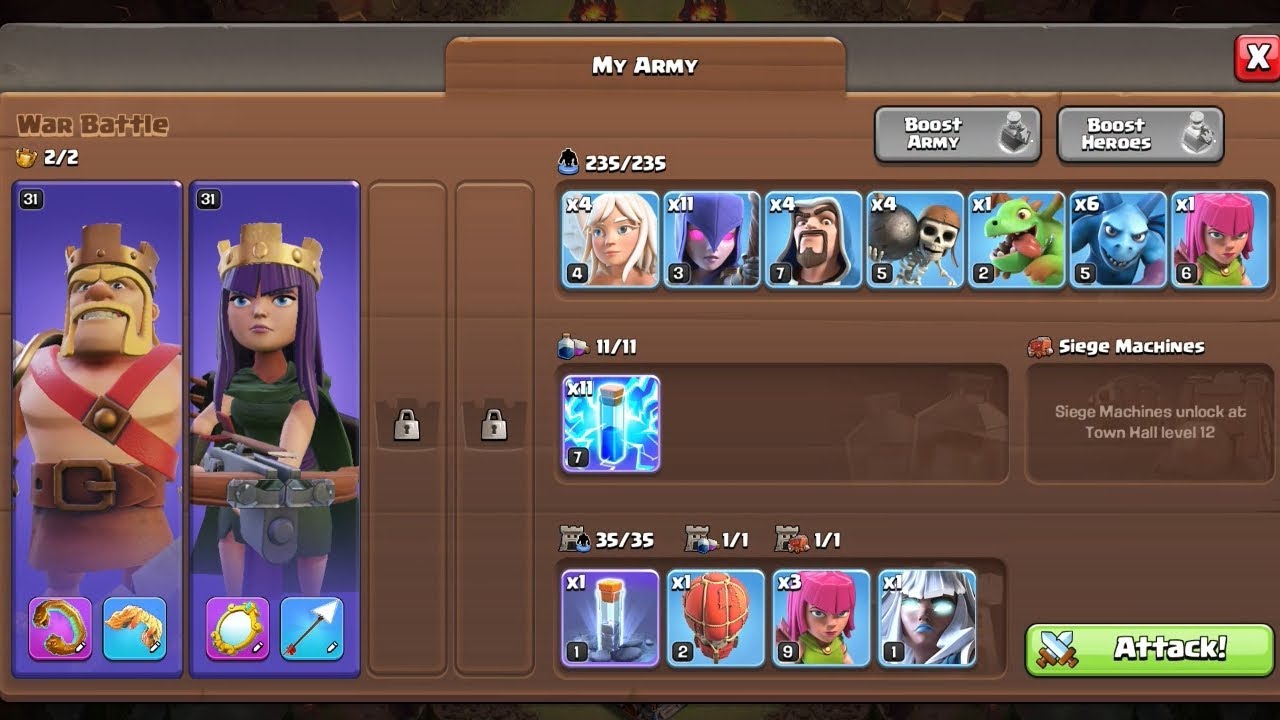 TH10 BEST ATTACK STRATEGY FOR WIN EVERY RANK BATTLE 