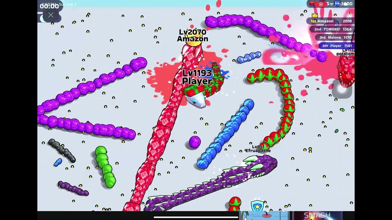 Playing snake clash on youtube playables