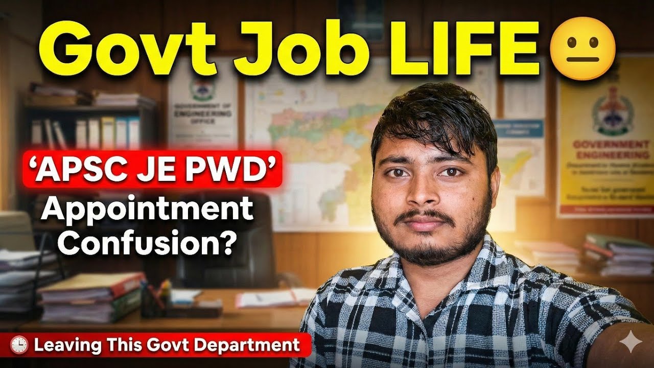 Daily Life of a Govt Engineer 😮 | APSC JE PWD Appointment Update!