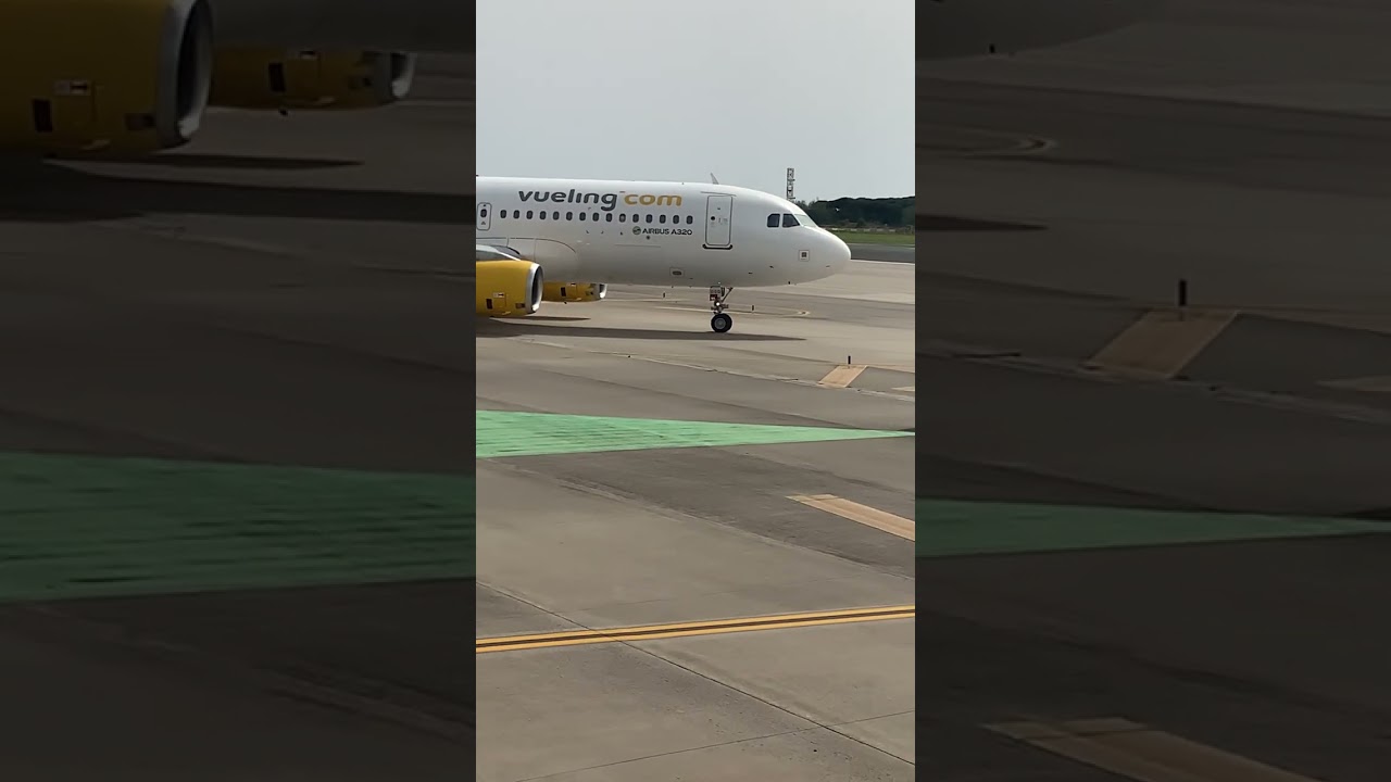 A319 taxi & take off, Barcelona BCN OE-LQE