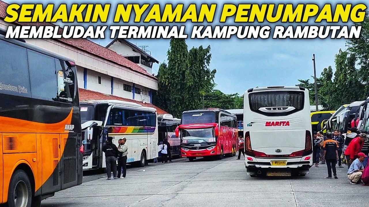 MEMBLUDAK🔴FULL PENUMPANG TERMINAL KAMPUNG RAMBUTAN JAKARTA SORE HARI 