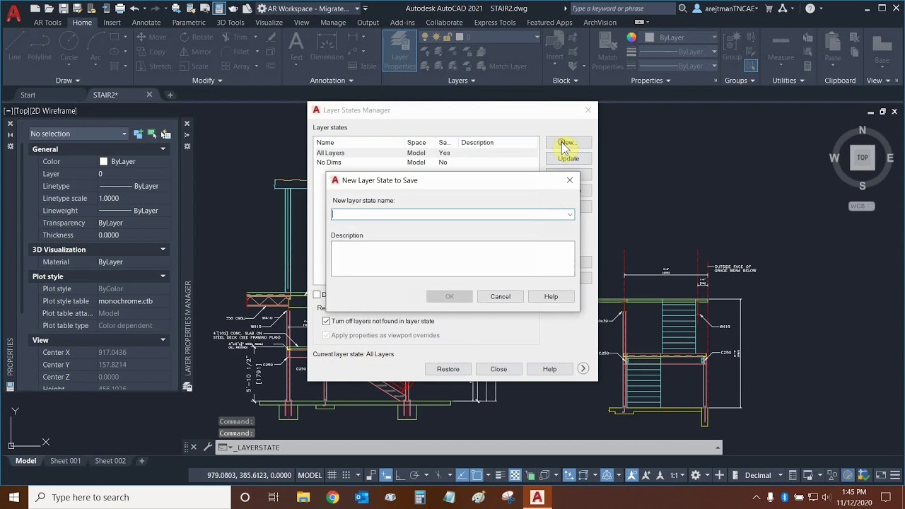 Состояния слоев в AutoCAD