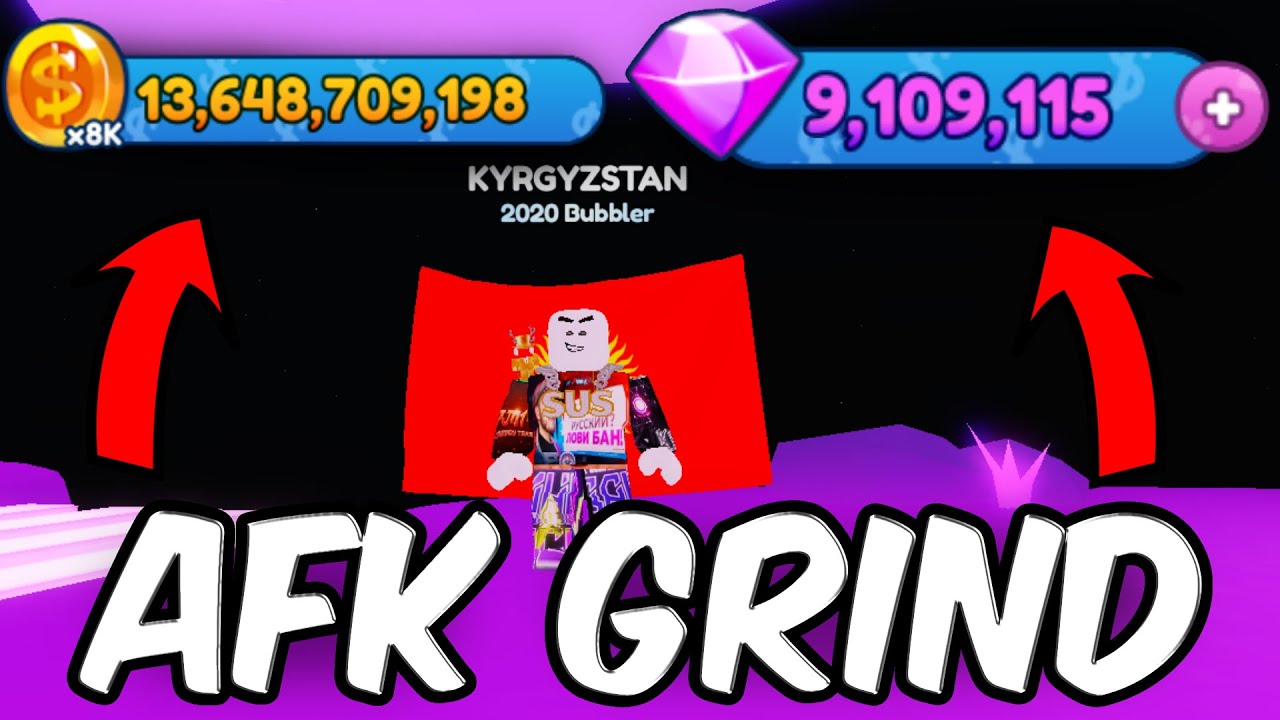 HOW to AFK GRIND GEMS and COINS in Bubble Gum Simulator INFINITY Roblox!