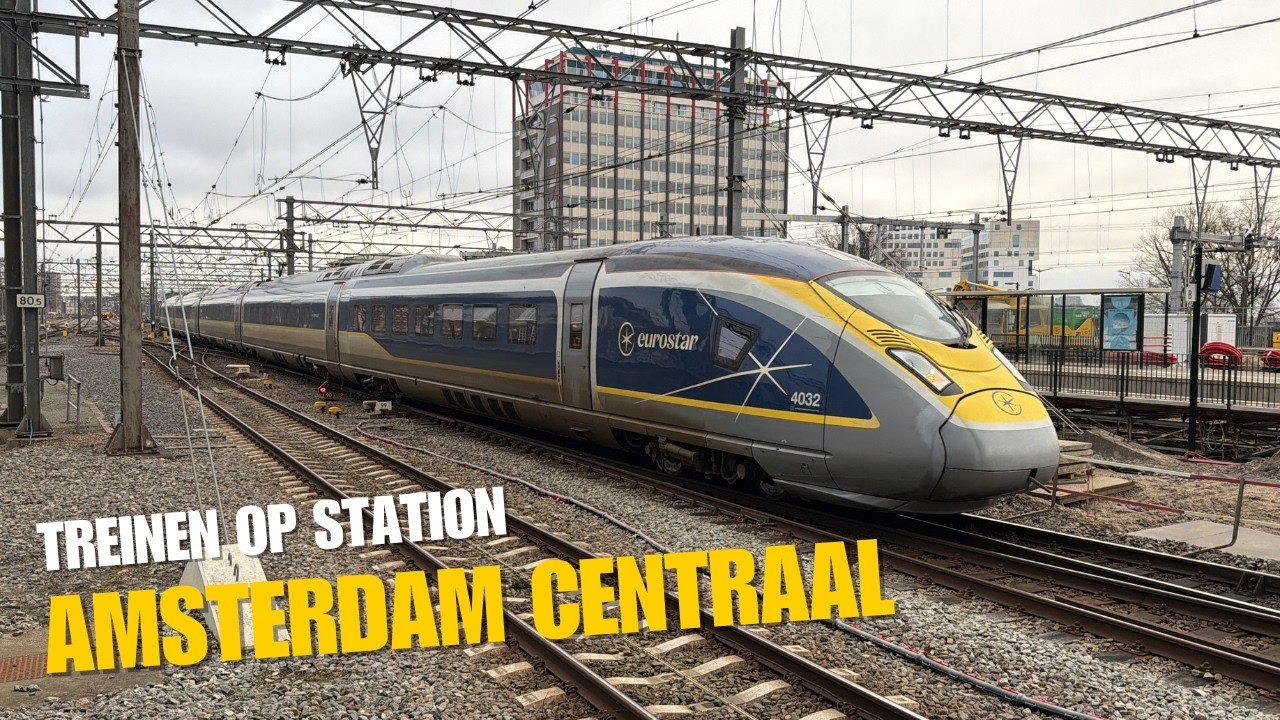 Treinen op station Amsterdam Centraal - 13 februari 2026