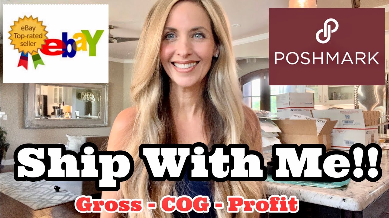 Ship With Me! What Sold on Ebay & Poshmark & How Much Money I Made Both Gross & Profit as a Reseller