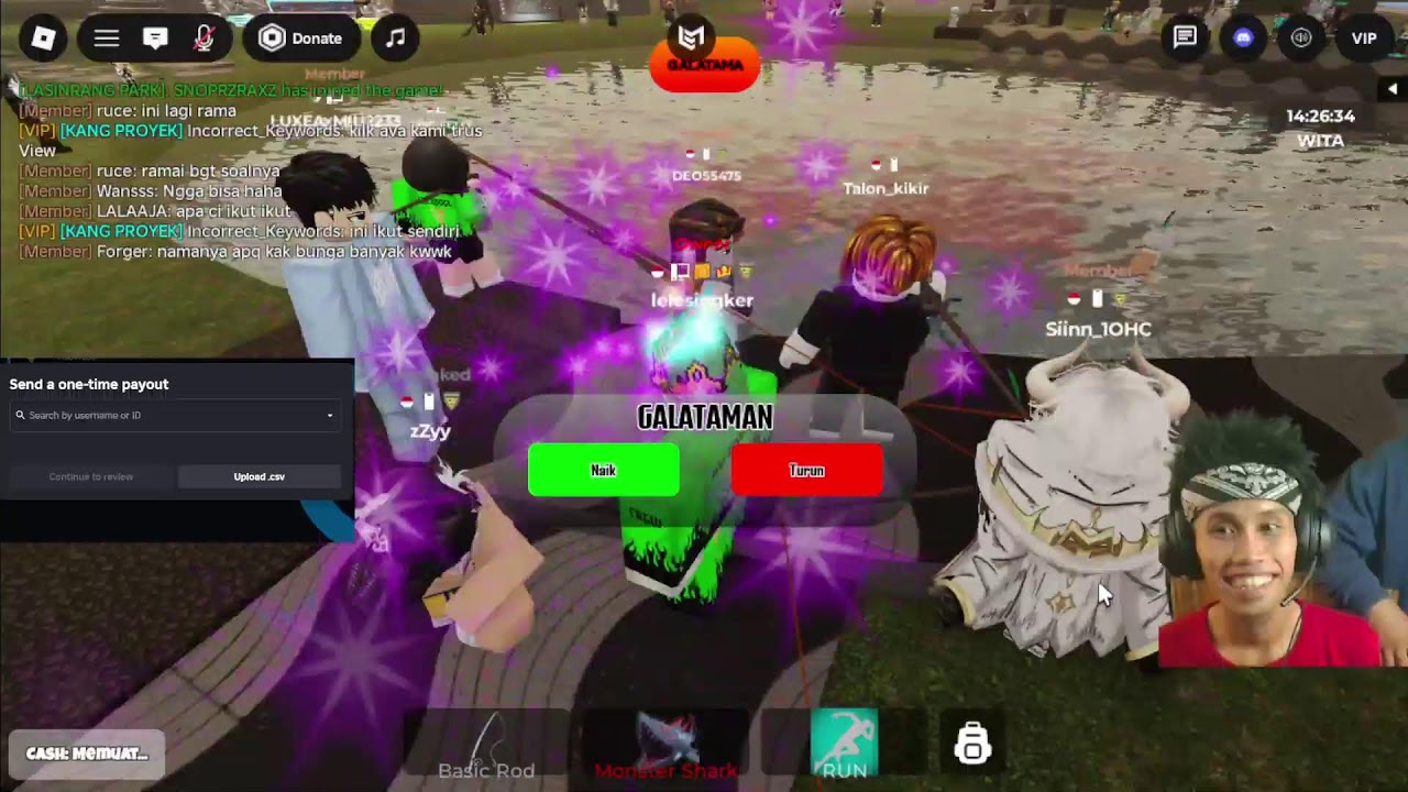 main roblox fishit saya duta gospin, duta perfect sehun