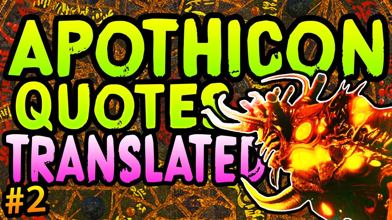 ALL APOTHICON QUOTES TRANSLATED!! Apothicon Servant Upgrade Quotes & More (Apothicon Language #2)