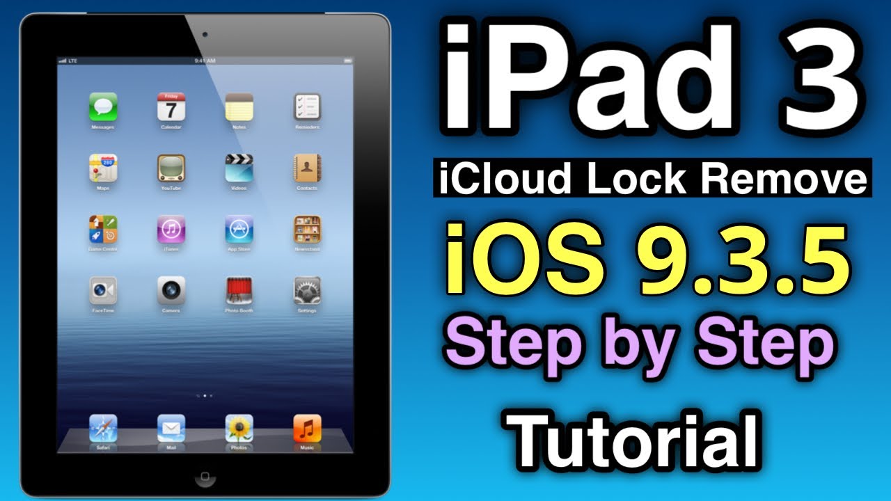 iPad 3 iCloud Bypass iOS 9.3.5 Step by Step Tuturial 2025