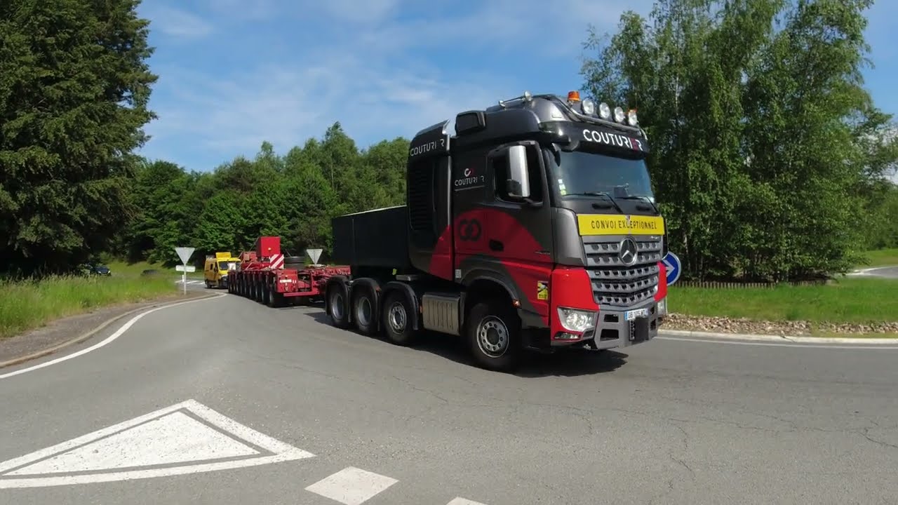 Ensemble convoi exceptionnel mais à vide