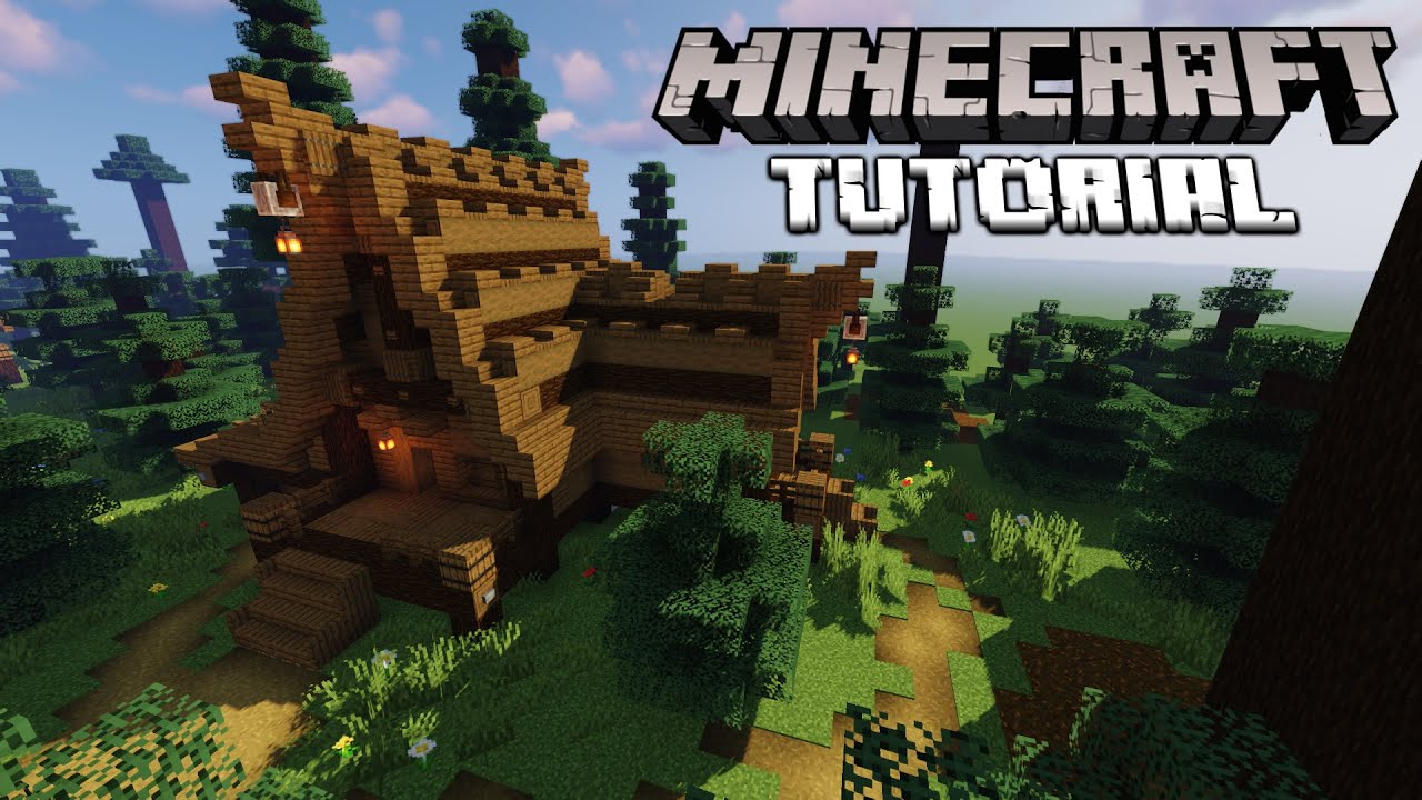 Minecraft Beginner Wooden Survival House Tutorial | Taiga Biome!