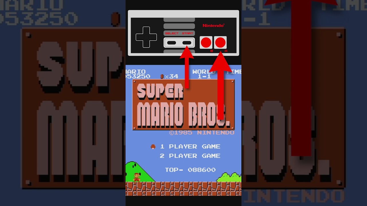 Скрытый чит-код в Super Mario Bros! 😮