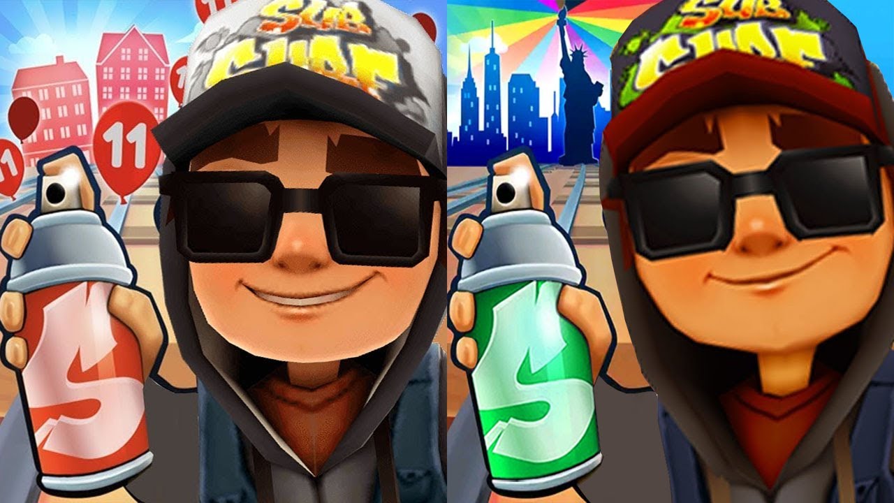 Subway Surfers New York 2023 Jake Dark Outfit vs Subway Surfers Copenhagen 2023 Jake Dark Gameplay H